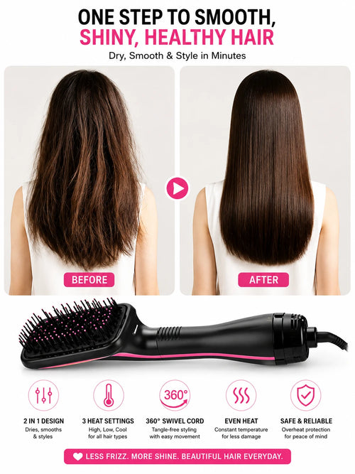 2 in 1 Hair Dryer Brush