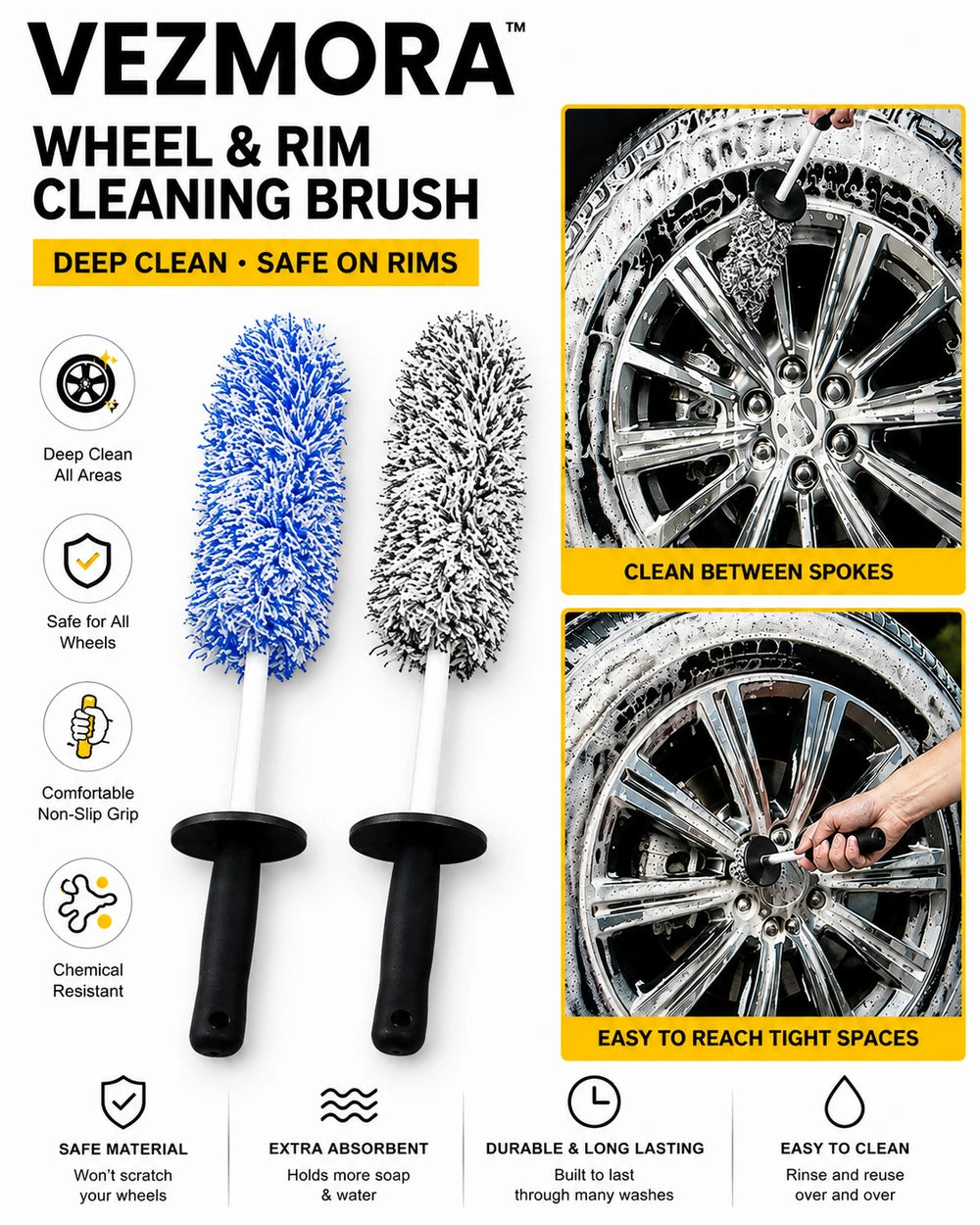 Plush Car Wheel Cleaning Brush