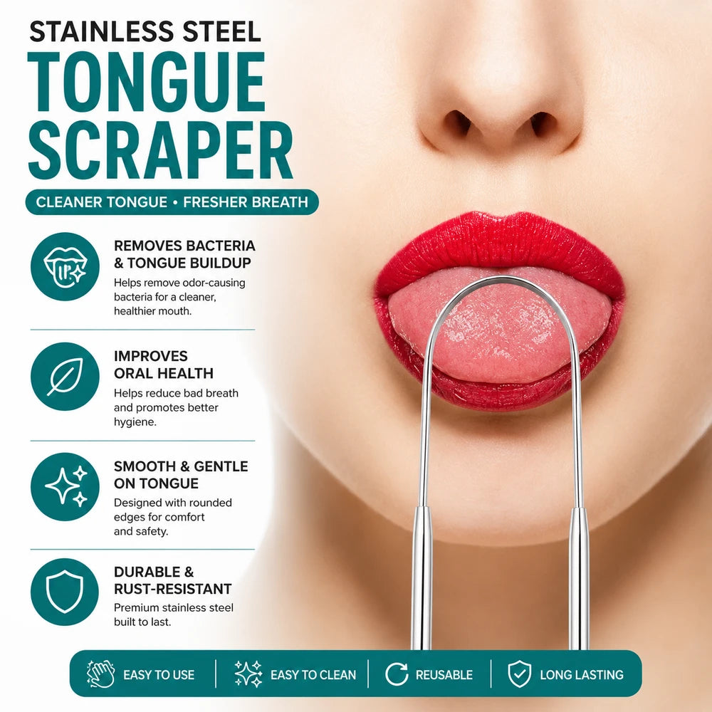 Stainless Steel Tongue Scraper
