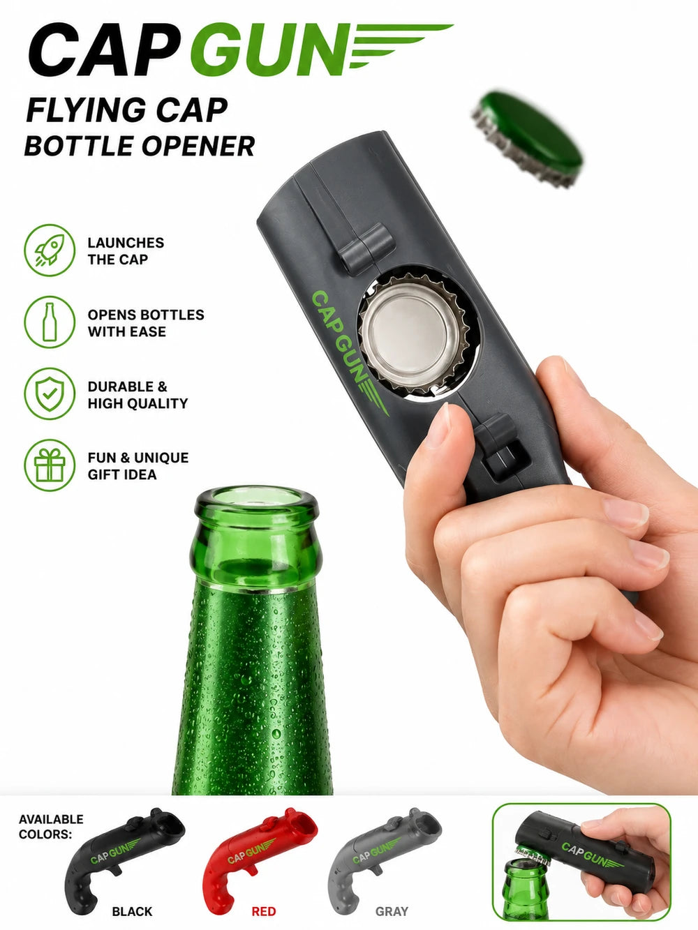 Flying Cap Launcher Bottle Opener