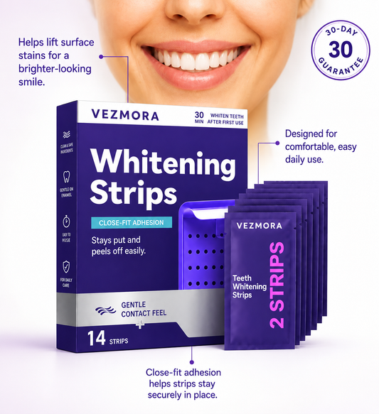 Purple Teeth Whitning Strips Oral Hygiene Mint Fresh Breath Brighten Tooth Bleaching Lasting Oral Care Tooth Brightening Patches