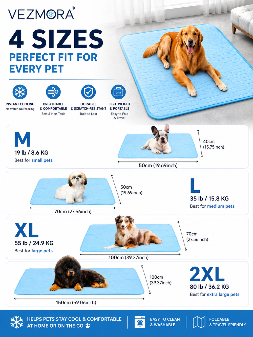 Ice-Cool Pet Cooling Mat