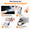Professional Pet Nail Clipper Scissors With LED Lights
