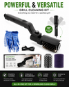 Electric Grill Brush, Multifunctional High Torque Grill Brush with 3-Speed Modes, 20kg Max Torque BBQ Cleaner Safe for Porcelain Cast Iron Stainless Steel, Reinforced Steel Bristles