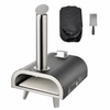 Outdoor Pizza Oven 12In Wood Fired Pellet Pizza-Stove w/ Thermometer Portable Pizza-Maker for Outside Backyard Camping